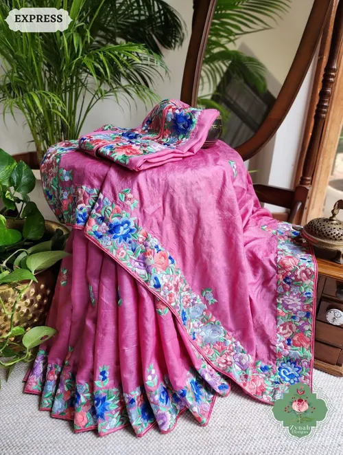 Handcrafted Pure Munga Tussar Silk Saree – Heritage Weave & Natural Sheen